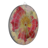 Rood en wit Roos Dartbord (Voorkant Links)