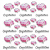 Rood en wit Roos Foto | Felicitatie Sticker (Voorkant)