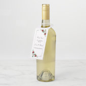 Rood en wit Roos kerstfeest Flessenhanger (Schuin)