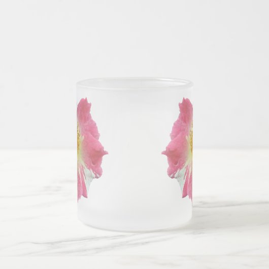 Rood en wit Roos Matglas Koffiemok (Center)