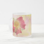 Rood en wit Roos Matglas Koffiemok (Voorkant links)