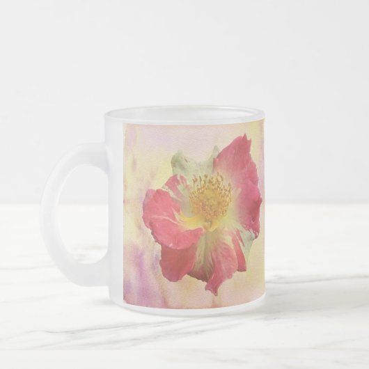 Rood en wit Roos Matglas Koffiemok (Links)