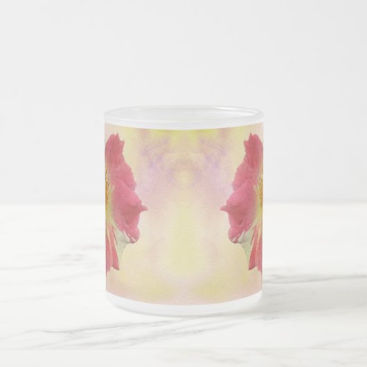 Rood en wit Roos Matglas Koffiemok (Center)