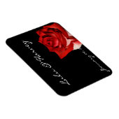 Rood en wit Roos Persoonlijk huwelijk Magneet (Rechterzijde)