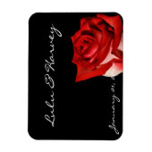 Rood en wit Roos Persoonlijk huwelijk Magneet (Verticaal)