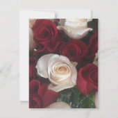 Rood en wit Roos RSVP Antwoord Kaart (Achterkant)