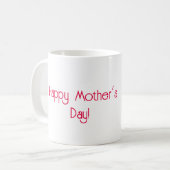 Rood en wit roos voor moederdag koffiemok (Voorkant links)