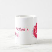 Rood en wit roos voor moederdag koffiemok (Center)