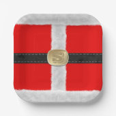 Rood en Wit Santa Suit 🎅 Papieren Bordje (Voorkant)