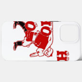 Rood en wit Santa Walking Ho Ho Art Print Case-Mate iPhone Case (Achterkant (horizontaal))