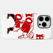 Rood en wit Santa Walking Ho Ho Art Print Case-Mate iPhone Case (Achterkant (horizontaal))