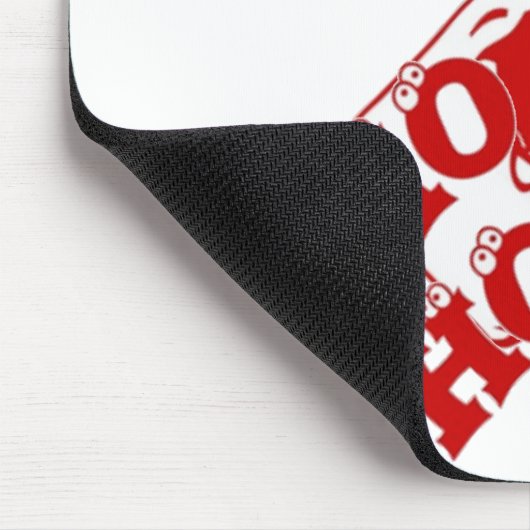 Rood en wit Santa Walking Ho Ho Art Print Muismat (Hoek)