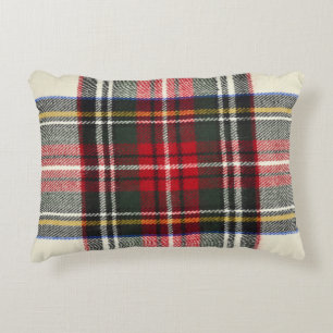 Rood en wit Schotse tartan plaid. Accent Kussen