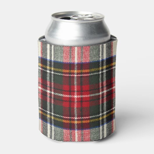 Rood en wit Schotse tartan plaid. Blikjeskoeler (Blikje Voorkant)
