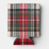 Rood en wit Schotse tartan plaid. Blikjeskoeler (Voorkant)