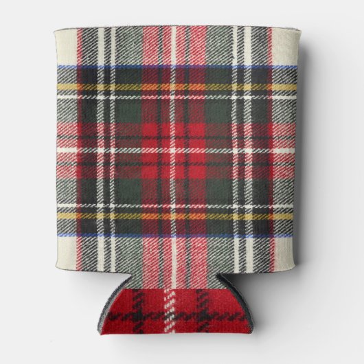 Rood en wit Schotse tartan plaid. Blikjeskoeler (Voorkant)