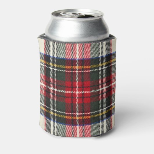 Rood en wit Schotse tartan plaid. Blikjeskoeler (Blikje Achterkant)