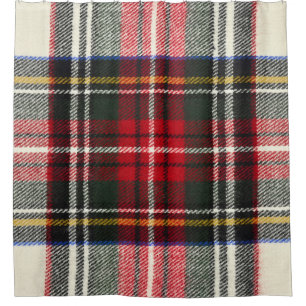 Rood en wit Schotse tartan plaid. Douchegordijn