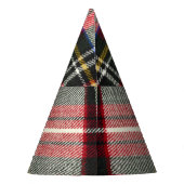 Rood en wit Schotse tartan plaid. Feesthoedjes (Achterkant)