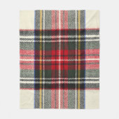 Rood en wit Schotse tartan plaid. Fleece Deken (Voorkant)