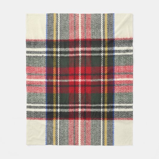 Rood en wit Schotse tartan plaid. Fleece Deken (Voorkant)