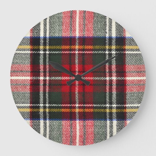 Rood en wit Schotse tartan plaid. Grote Klok (Voorkant)