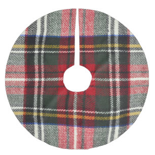Rood en wit Schotse tartan plaid. Kerstboom Rok