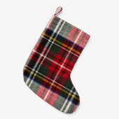 Rood en wit Schotse tartan plaid. Kleine Kerstsok (Voorkant (Hangend))