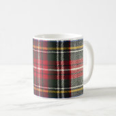 Rood en wit Schotse tartan plaid. Koffiemok (Voorkant rechts)