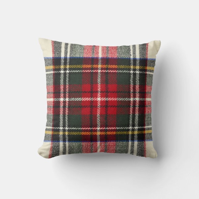 Rood en wit Schotse tartan plaid. Kussen (Voorkant)