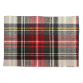 Rood en wit Schotse tartan plaid. Kussensloop (Achterkant)