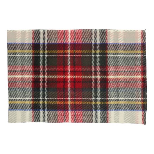 Rood en wit Schotse tartan plaid. Kussensloop (Voorkant)