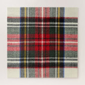 Rood en wit Schotse tartan plaid. Legpuzzel (Horizontaal)