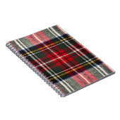 Rood en wit Schotse tartan plaid. Notitieboek (Rechterzijde)