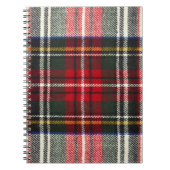 Rood en wit Schotse tartan plaid. Notitieboek (Voorkant)