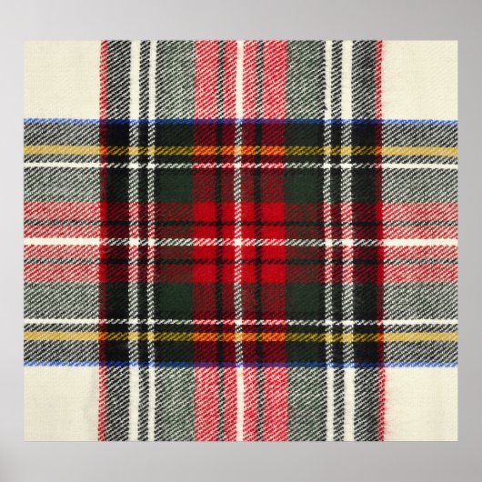Rood en wit Schotse tartan plaid. Poster (Voorkant)