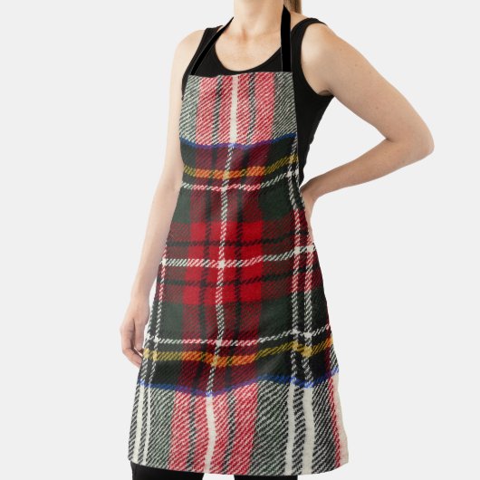 Rood en wit Schotse tartan plaid. Schort (Insitu)