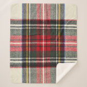 Rood en wit Schotse tartan plaid. Sherpa Deken (Voorkant)