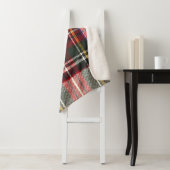 Rood en wit Schotse tartan plaid. Sherpa Deken (In situ)