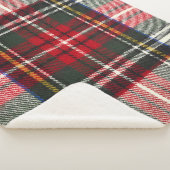 Rood en wit Schotse tartan plaid. Sherpa Deken (3/4)