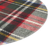 Rood en wit Schotse tartan plaid. Snijplank (Hoek)
