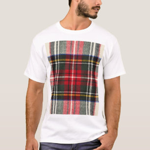Rood en wit Schotse tartan plaid. T-shirt