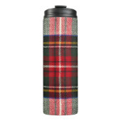 Rood en wit Schotse tartan plaid. Thermosbeker (Voorkant)