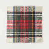 Rood en wit Schotse tartan plaid. Wandkleed (Voorkant (horizontaal))