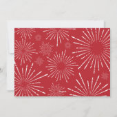 Rood en wit schrift, mooi kerstfeest, multi-foto H Feestdagenkaart (Achterkant)