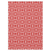Rood en Wit Schrolontwerp (pas de Kleur aan) Tafelkleed (Voorkant)