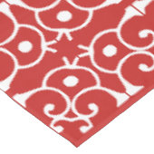 Rood en Wit Schrolontwerp (pas de Kleur aan) Tafelkleed (Gekanteld)