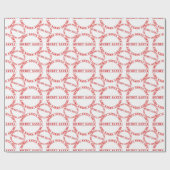 Rood en Wit Secret Santa Cadeaotypography Festief Cadeaupapier (Vlak)