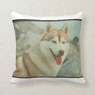 Rood en wit Siberian Husky MoJo Pillow Kussen