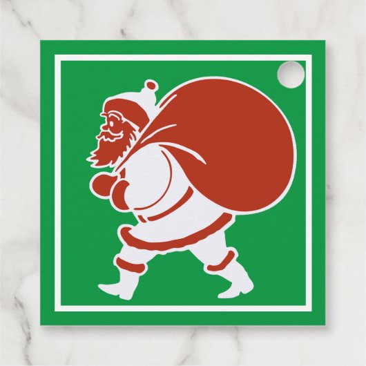 Rood en wit Sinterklaas Bedankjes Labels (Achterkant)